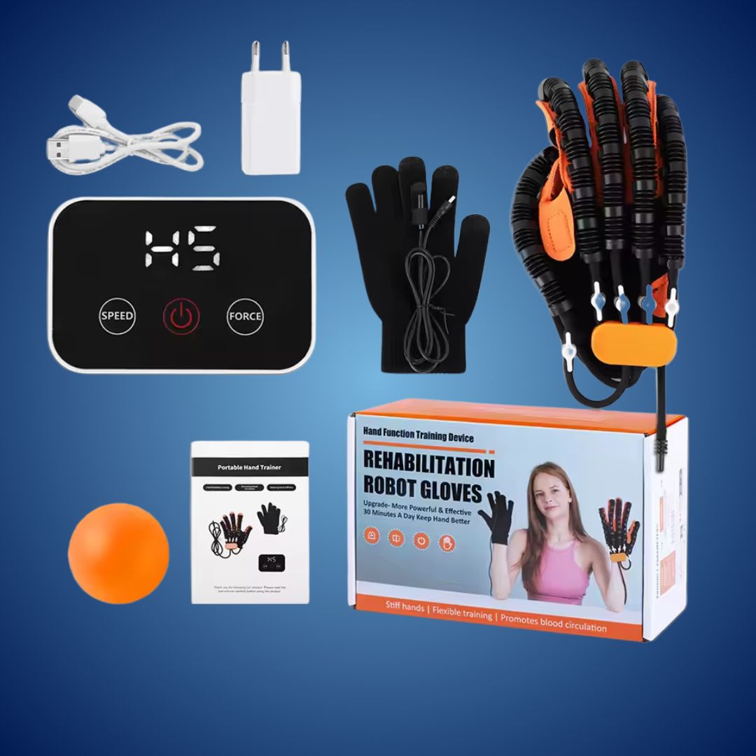 NeuroFlexx Tragbarer Hand-Rehabilitationsroboter – Schlaganfalltherapie, Fingertraining & Muskelaufbau für die Heimrehabilitation