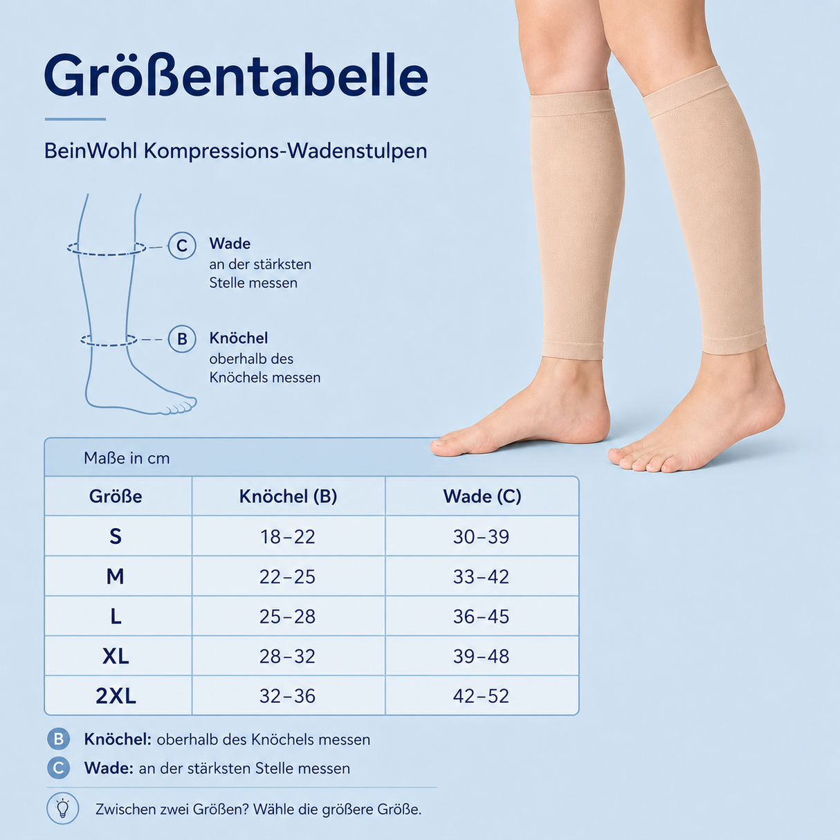 BeinWohl Kompressionssocken | Weicher Halt für Alltag, Reise und Sport