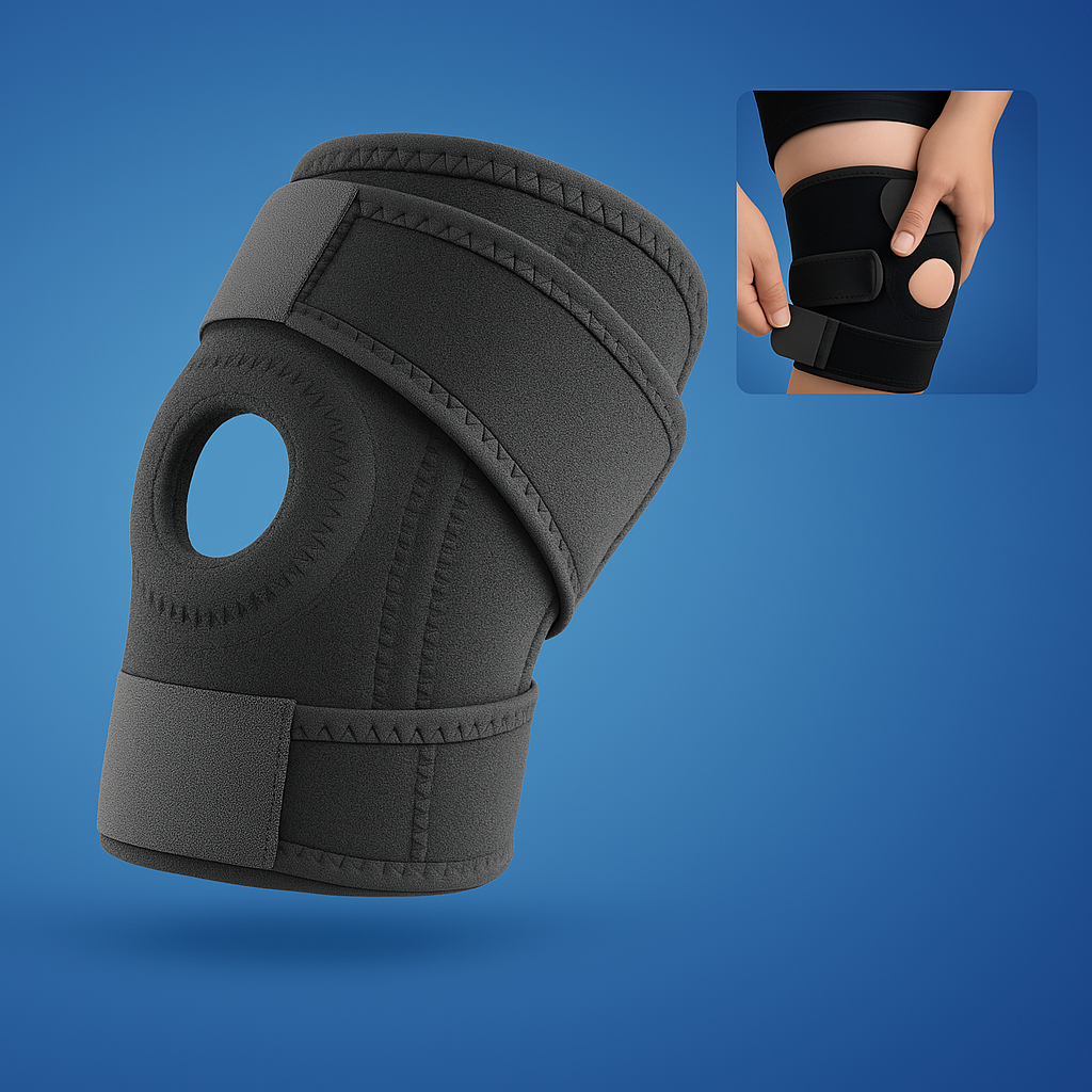 ProFlex Kniebandage mit Verstellbarer Kompression | Zur Schmerzlinderung – Unterstützung bei Verletzungen – Arthritis und Stabilität bei Sport