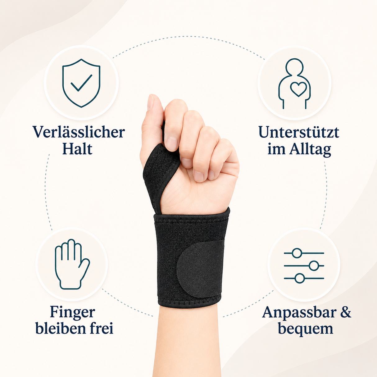 GelenkFlex Handgelenkbandage | Verstellbarer Halt für Alltag und Sport