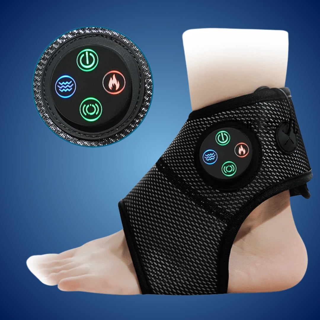 ReliefFlex | Elektrisches Fußmassagegerät – Verstellbare Bandage für Schmerzlinderung & Muskelentspannung am Fußgelenk