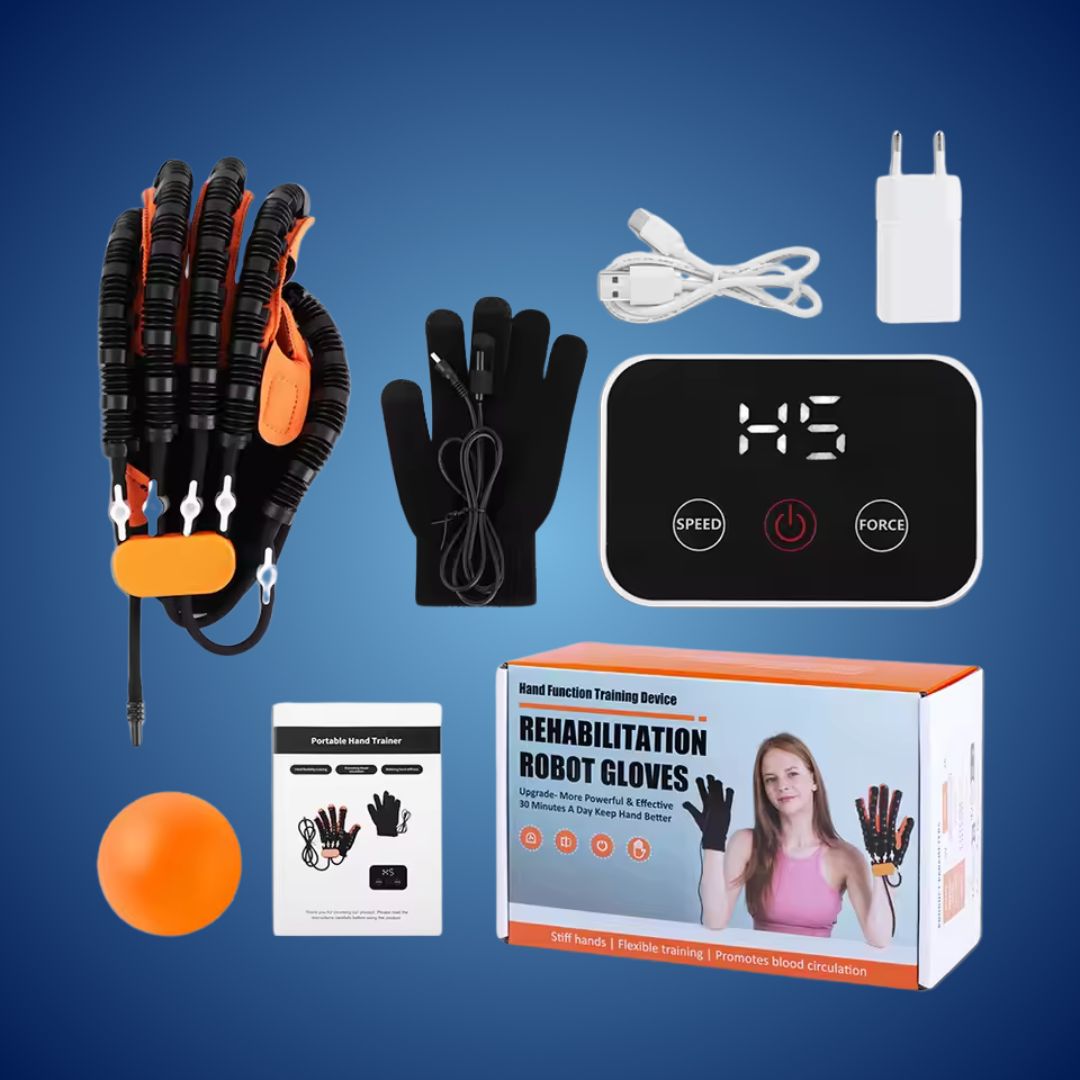 NeuroFlexx Tragbarer Hand-Rehabilitationsroboter – Schlaganfalltherapie, Fingertraining & Muskelaufbau für die Heimrehabilitation