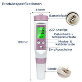 AquaCheck 7-in-1 Wasserqualitätstester – pH, TDS, EC, Temperatur, ORP, Chlor – Für Trinkwasser, Pool, Aquarium, Spa