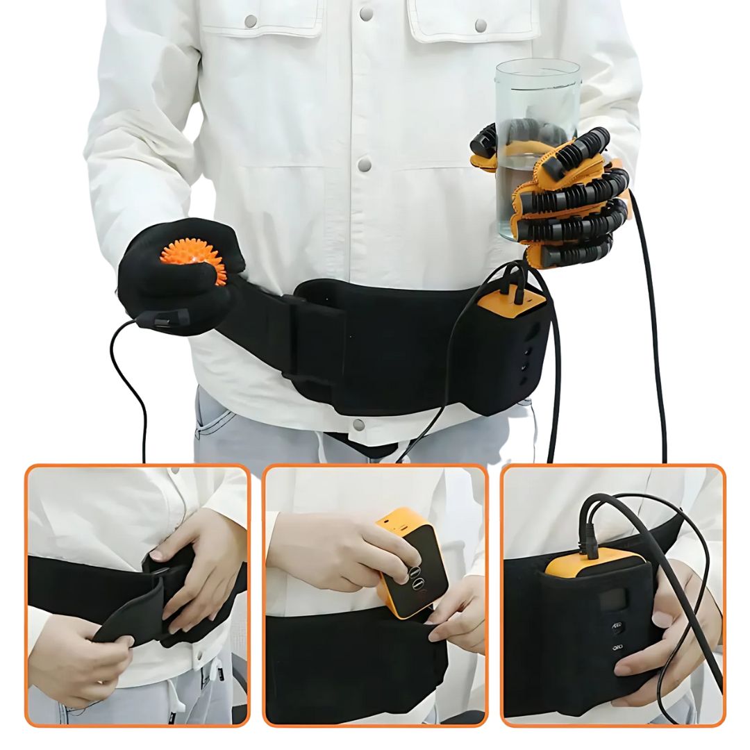 NeuroFlexx Tragbarer Hand-Rehabilitationsroboter – Schlaganfalltherapie, Fingertraining & Muskelaufbau für die Heimrehabilitation