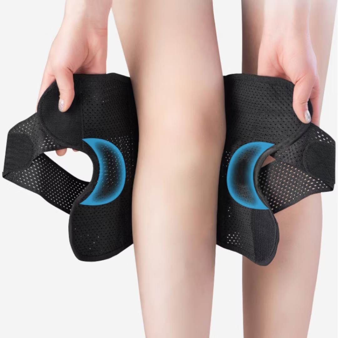 FlexGuard Kniebandage | Mit Federstützen und Spannriemen – Stabilität, Schmerzlinderung und Schutz