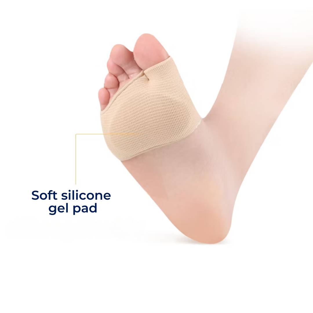 CushionFlex Vorfußschutz | Silikongelkissen - Dämpft Stöße - Schmerzlinderung - Bei Metatarsalgie - Täglicher Komfort