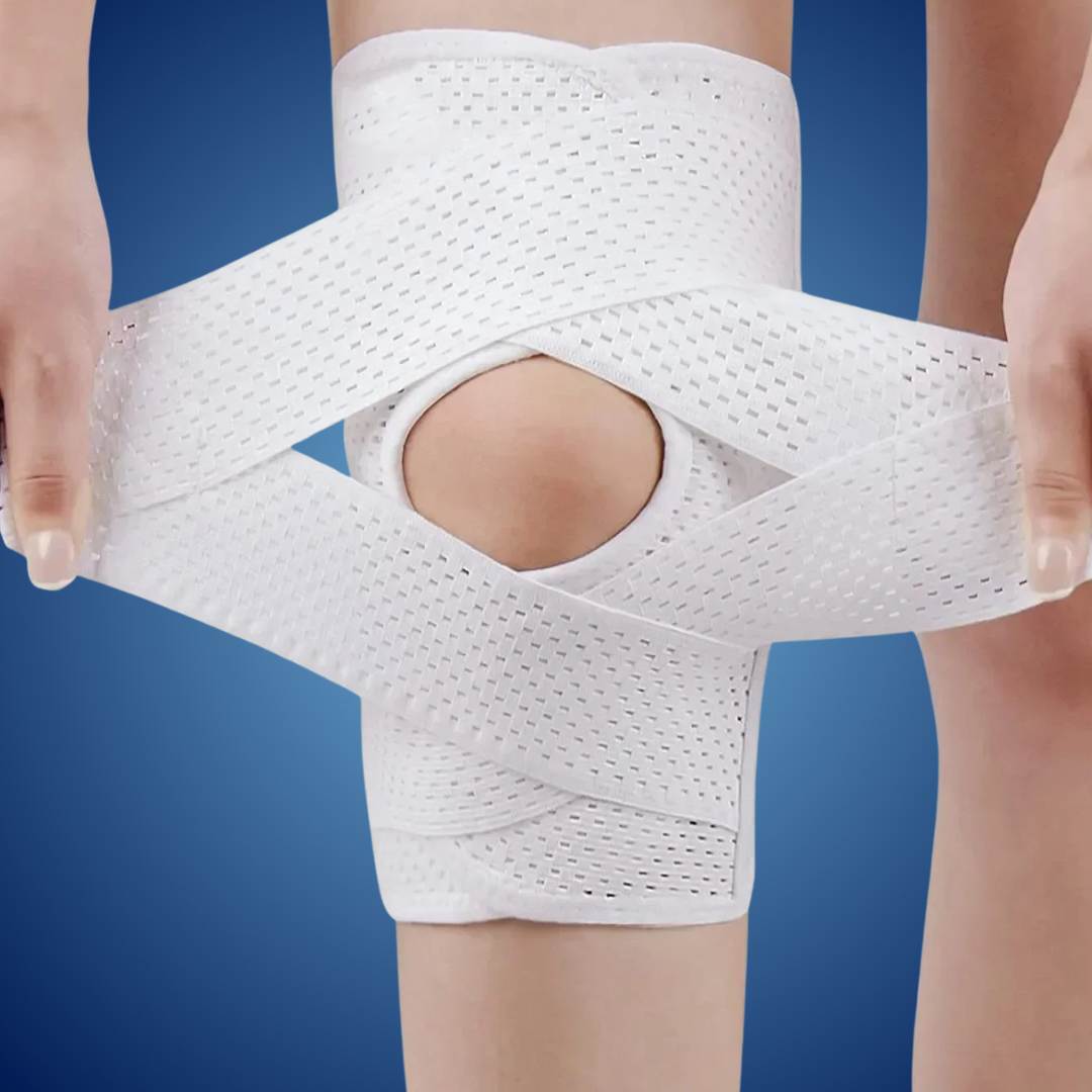 FlexGuard Kniebandage | Mit Federstützen und Spannriemen – Stabilität, Schmerzlinderung und Schutz