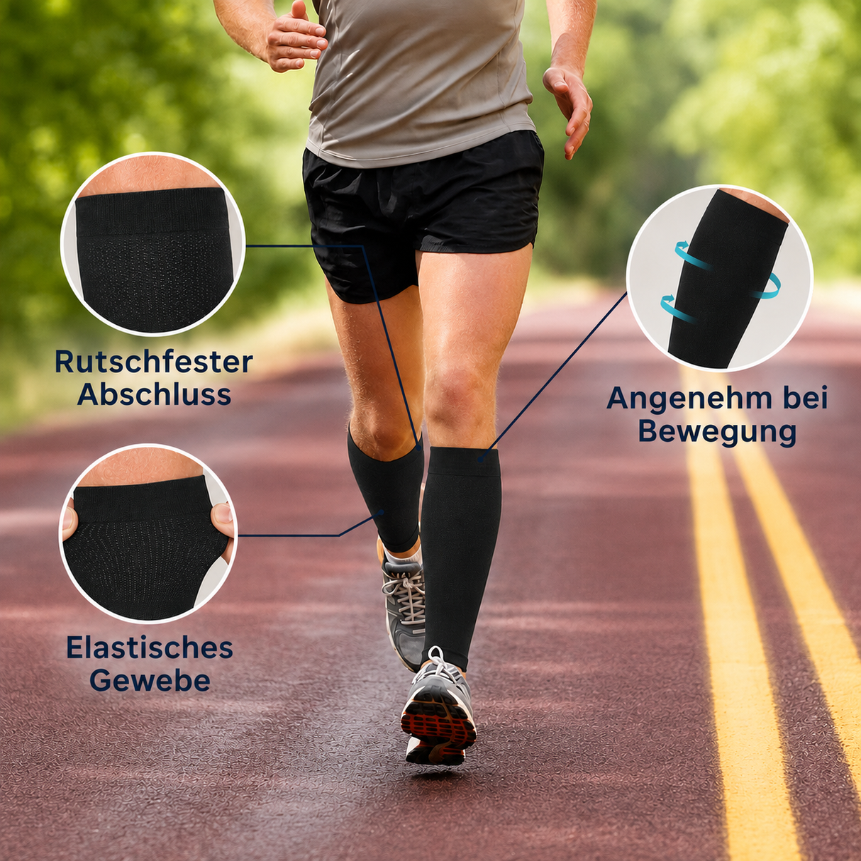 BeinWohl Kompressionssocken | Weicher Halt für Alltag, Reise und Sport