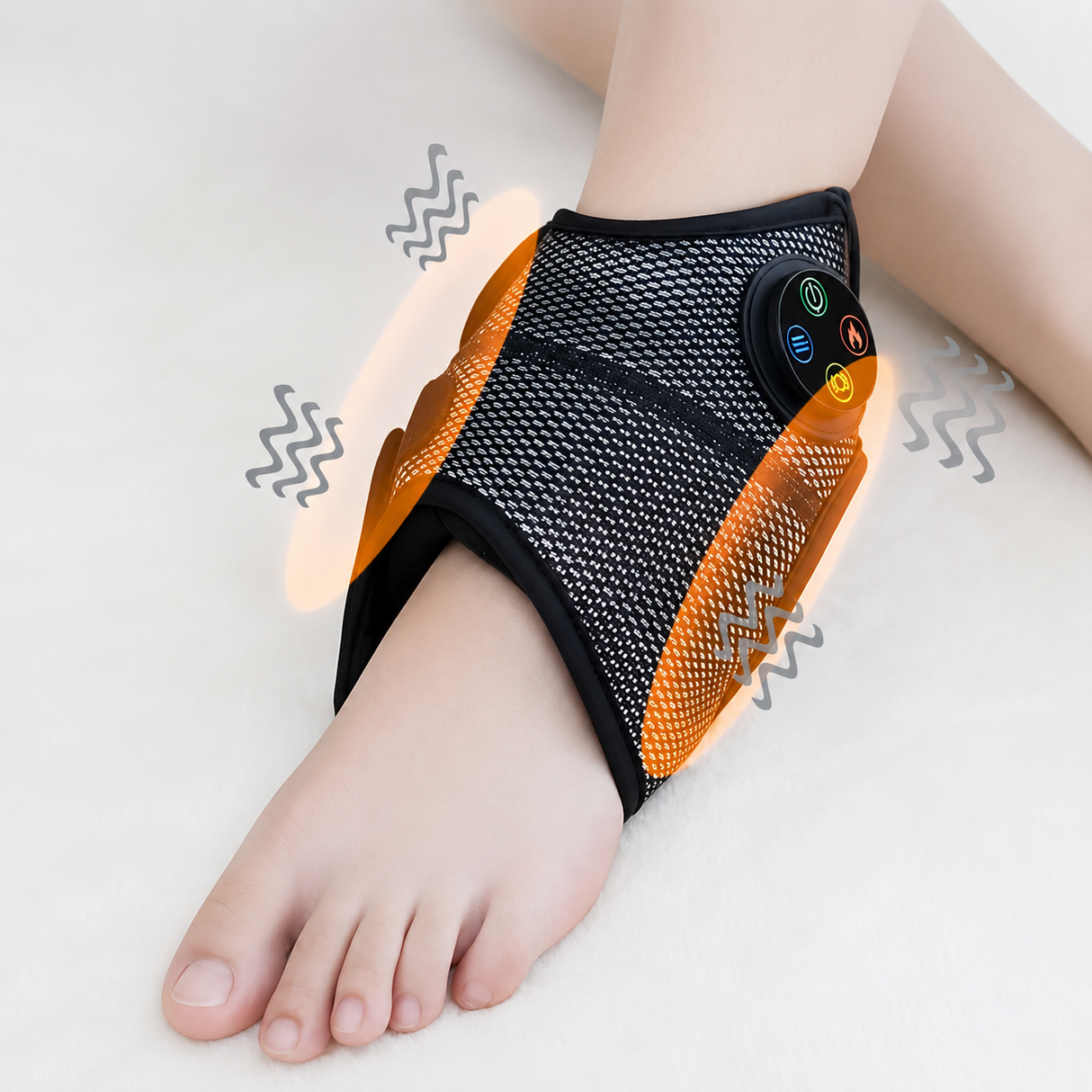 ReliefFlex | Elektrisches Fußmassagegerät – Verstellbare Bandage für Schmerzlinderung & Muskelentspannung am Fußgelenk
