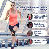 FlexGuard Kniebandage | Mit Federstützen und Spannriemen – Stabilität, Schmerzlinderung und Schutz