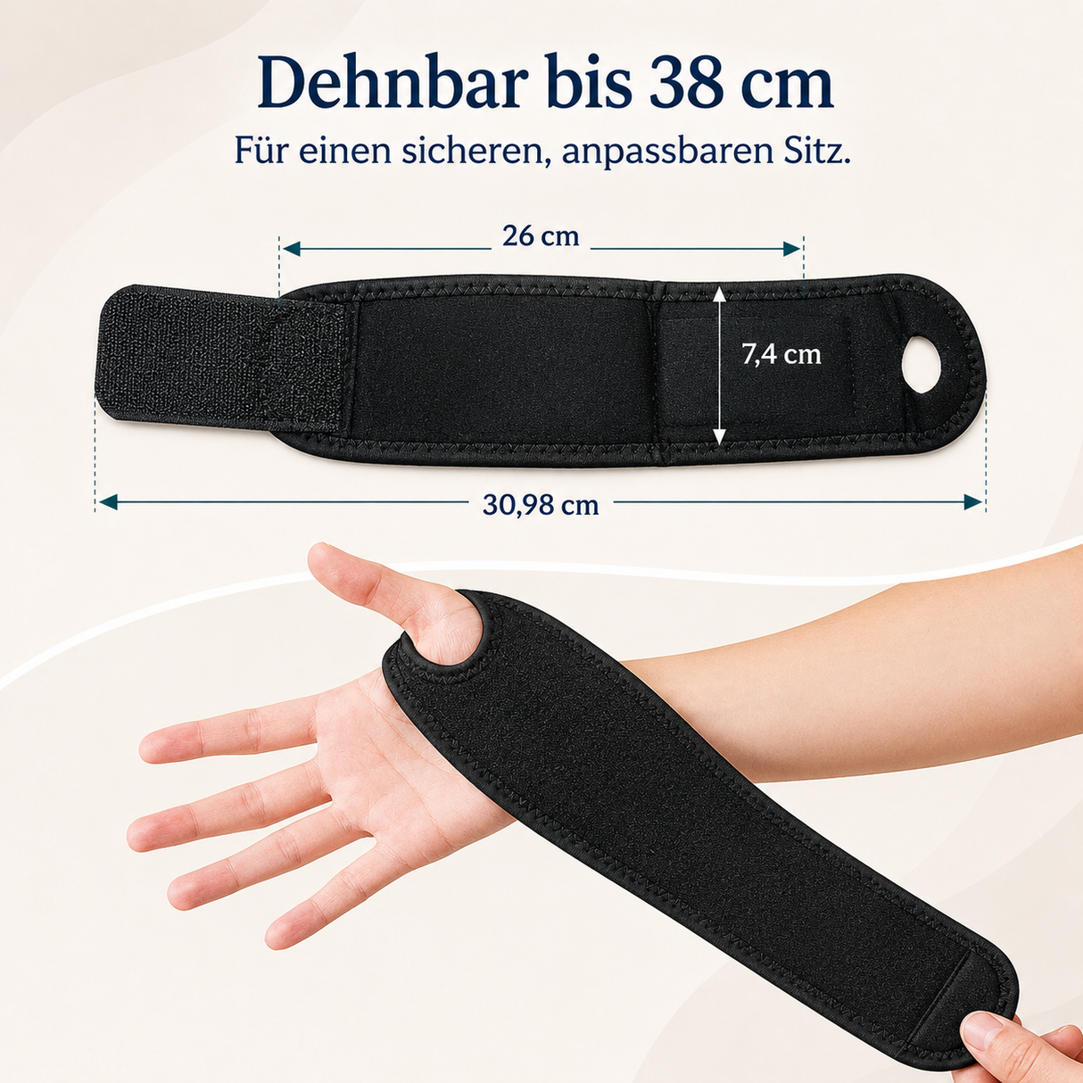 FlexiSupport Orthopädische Handgelenkstütze | Verstellbar für Stabilität & Schmerzlinderung bei Verletzungen, Arthritis & Karpaltunnel