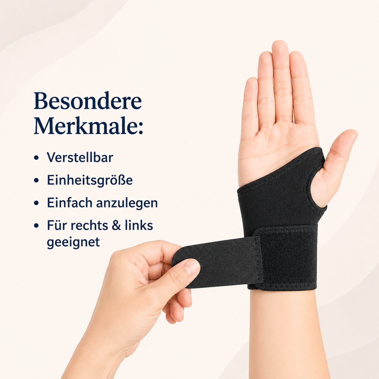 FlexiSupport Orthopädische Handgelenkstütze | Verstellbar für Stabilität & Schmerzlinderung bei Verletzungen, Arthritis & Karpaltunnel