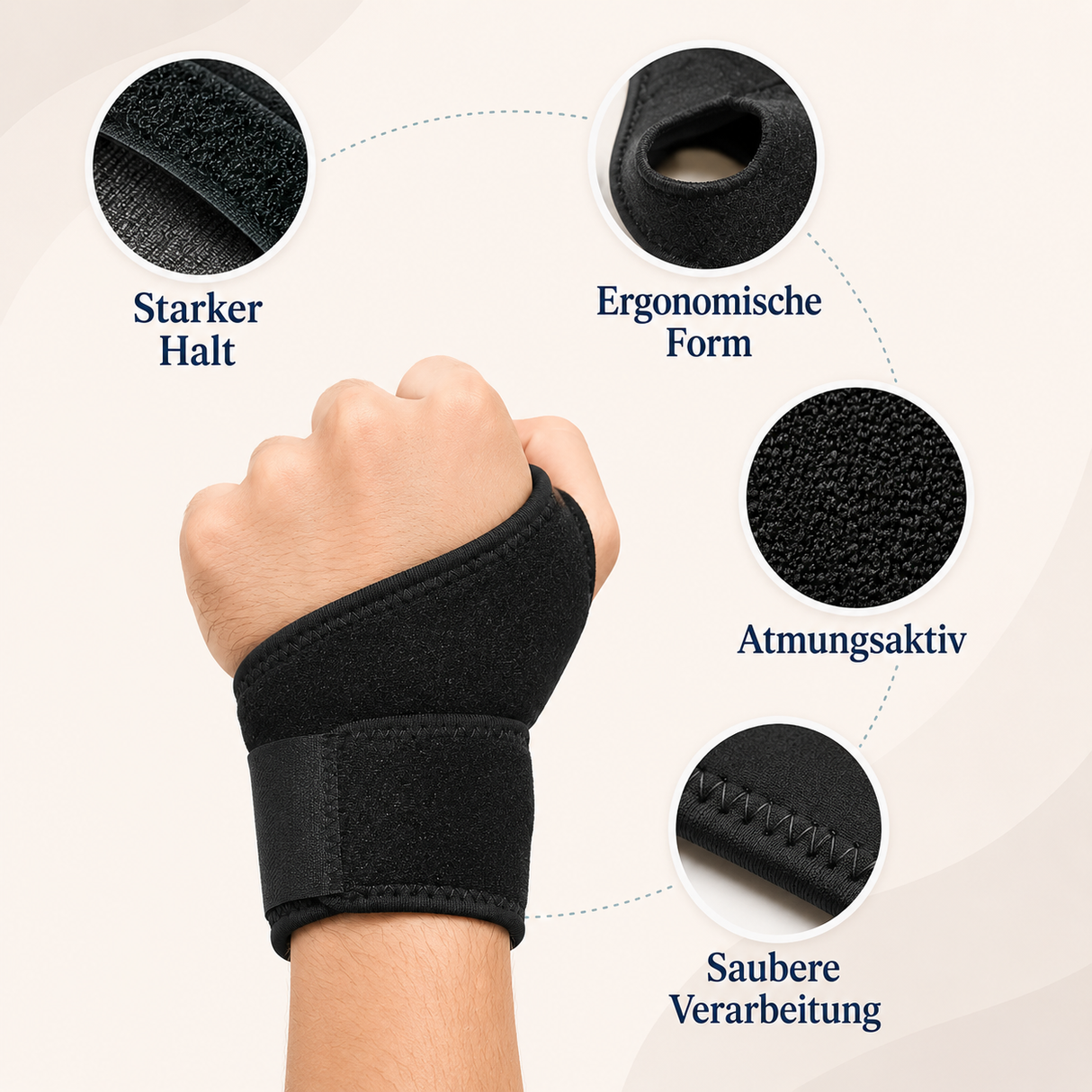 GelenkFlex Handgelenkbandage | Verstellbarer Halt für Alltag und Sport