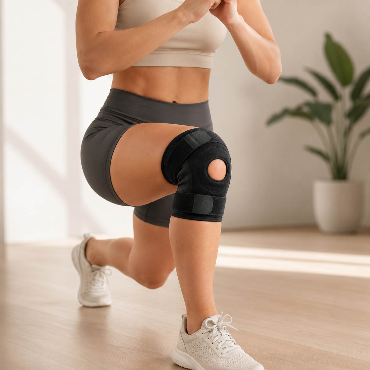 KnieAktiv Kniebandage mit Kompression | Verstellbarer Halt für Sport