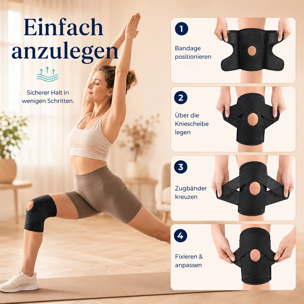 KnieFlex Kniebandage | Stabiler Halt für Alltag und Sport