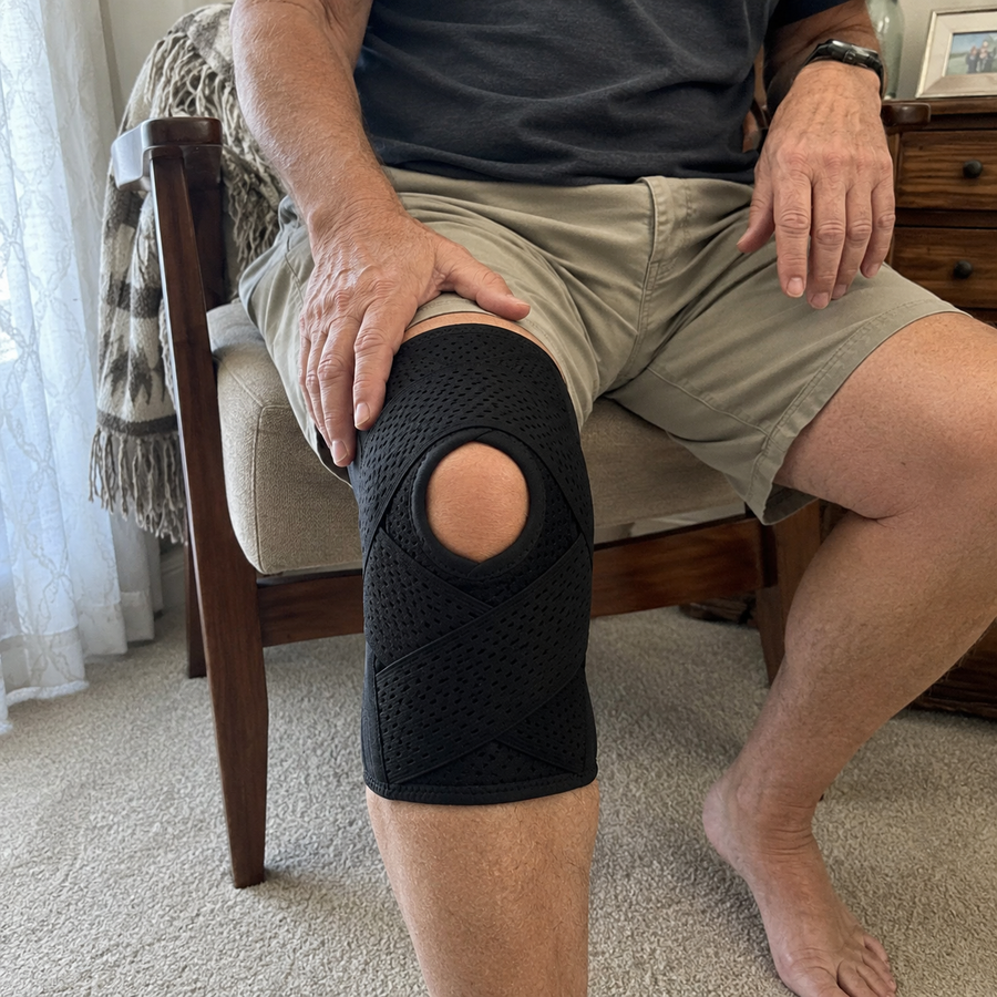 Verstellbare Kniebandage für Alltag, Training und aktive Bewegungen