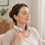 NeckVital EMS Nackenmassagegerät - Muskelstimulation - Schmerzlinderung - Wärmetherapie - Einstellbare Intensität für Zuhause, Büro, Reise
