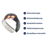 NeckVital EMS Nackenmassagegerät - Muskelstimulation - Schmerzlinderung - Wärmetherapie - Einstellbare Intensität für Zuhause, Büro, Reise