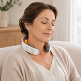 NeckVital EMS Nackenmassagegerät - Muskelstimulation - Schmerzlinderung - Wärmetherapie - Einstellbare Intensität für Zuhause, Büro, Reise