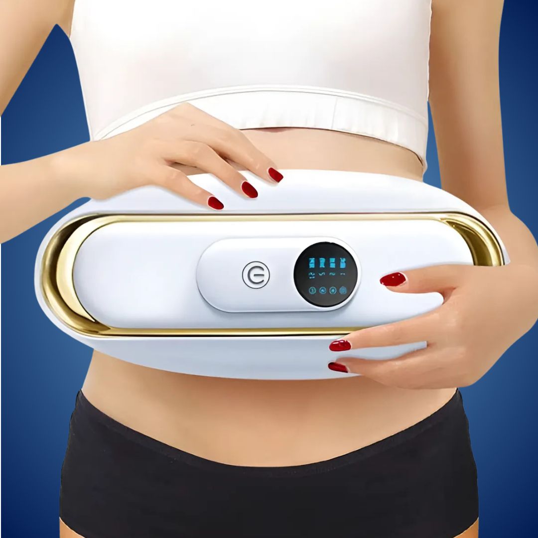 SlimKern Bauch Lipo Fettverbrenner – Schlankheitsgürtel mit EMS-Vibration & Wärmetherapie für Fettabbau & Schmerzlinderung