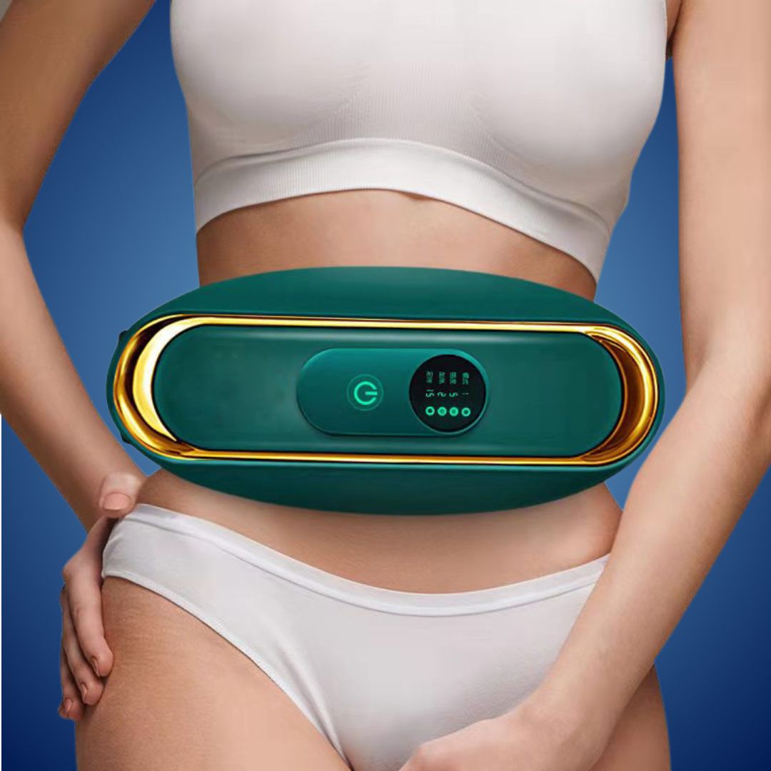 SlimKern Bauch Lipo Fettverbrenner – Schlankheitsgürtel mit EMS-Vibration & Wärmetherapie für Fettabbau & Schmerzlinderung